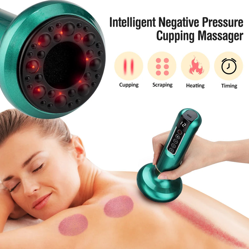 Removedor de celulite e massageador, ventosa a vácuo excelente sucção, junto com calor infravermelho para acabar com as celulites.
