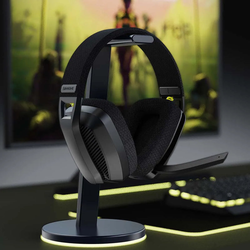 Fone de ouvido bluetooh Gamer, com retenção de ruídos e microfone.